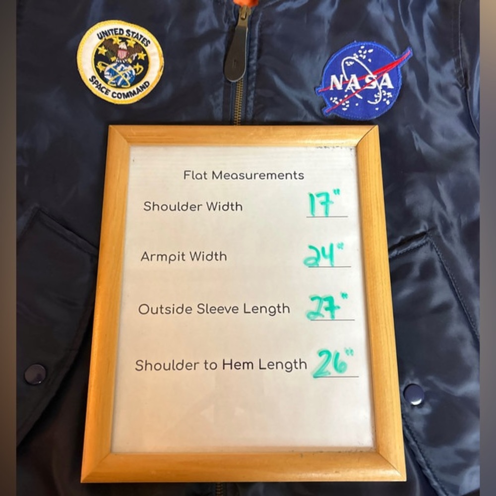 NASA Space Command Navy Bomber Jacket - Picture 9 of 13